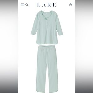 LAKE | Pima Maternity Long-Long Set in Parisian Green | size Large